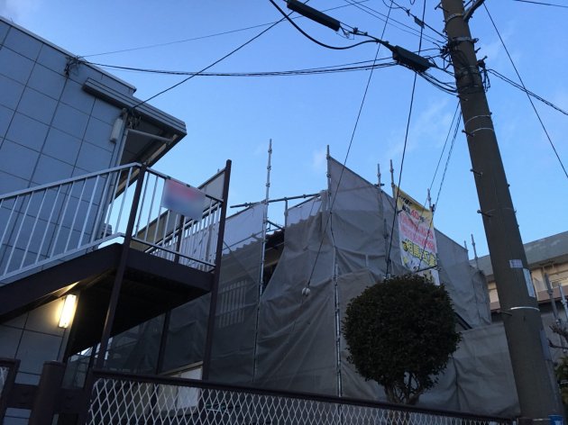 足場の組み立て