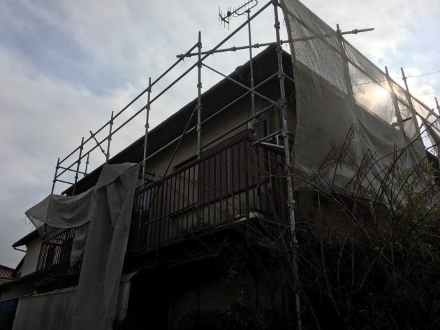 足場の解体