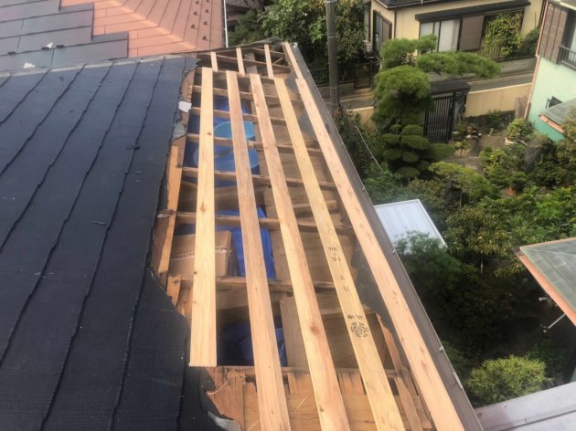 屋根の下地新設