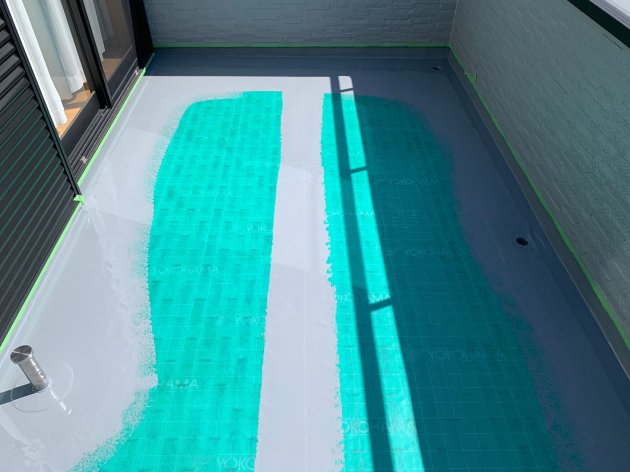 立ち上がり、ジョイント部のウレタン防水