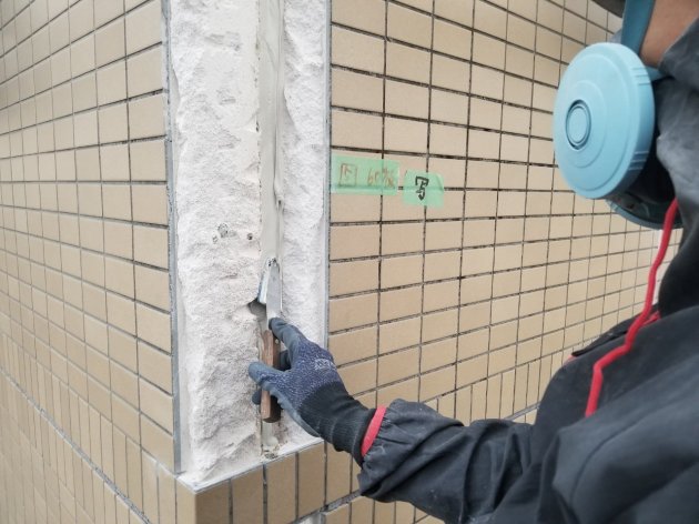 防水コーキング処理