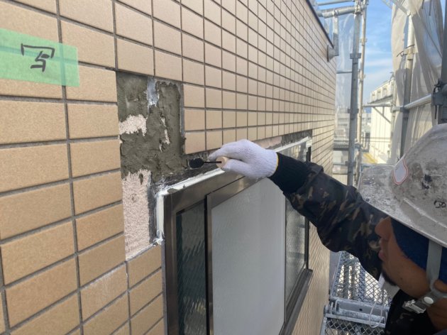 タイル貼付け