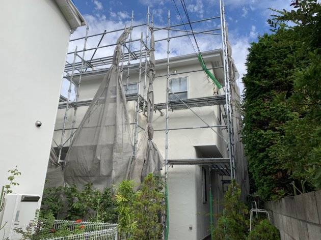 足場解体の様子