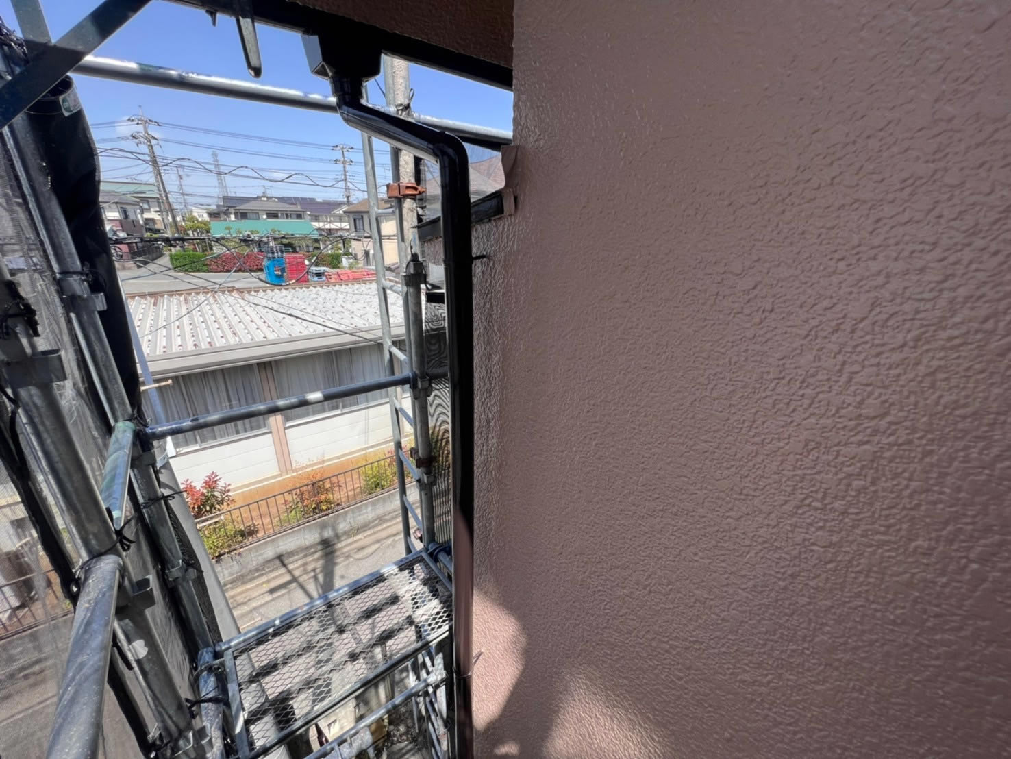 竪樋塗装　2回目