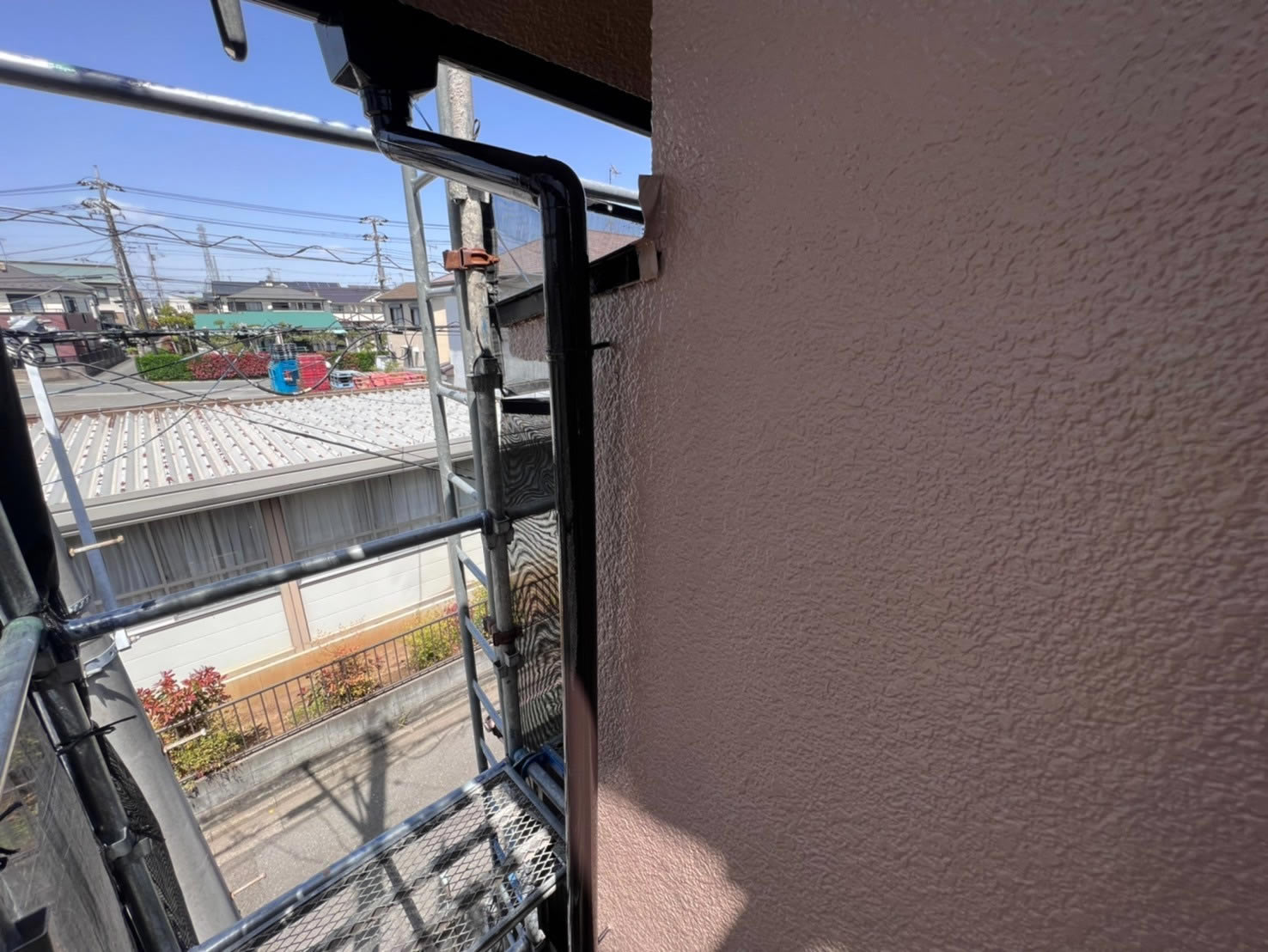 竪樋塗装　2回目