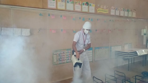 つるまき幼稚園 除菌・抗菌ボランティア