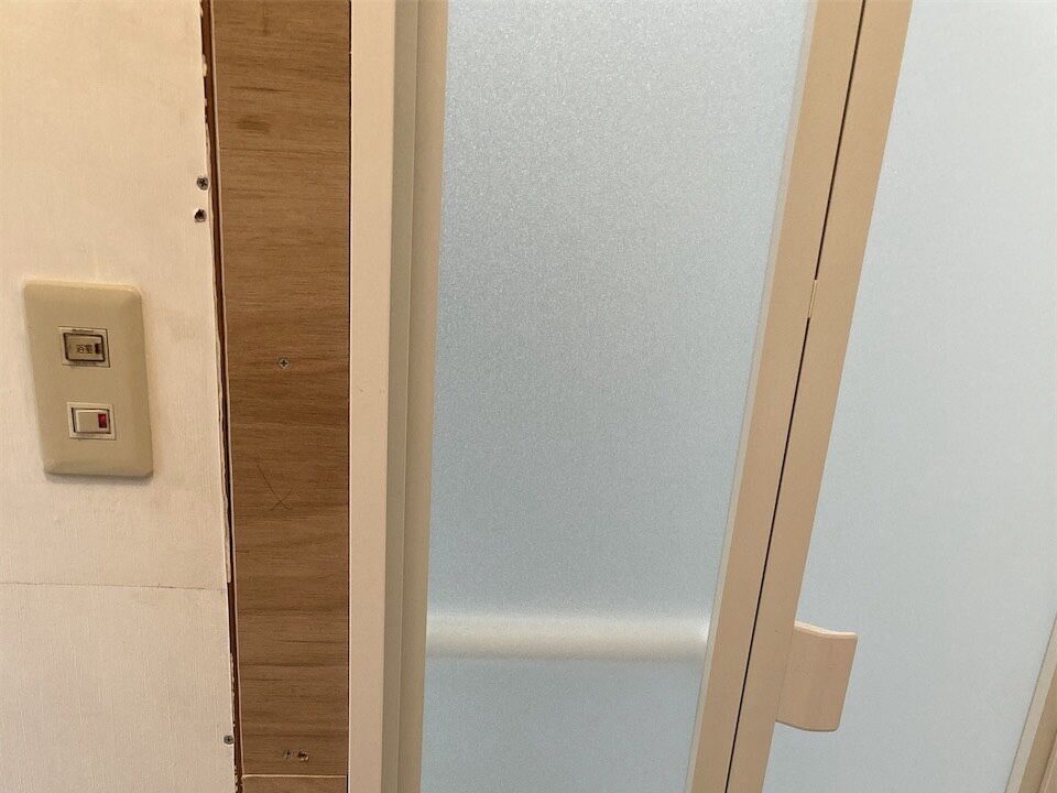 施工中 入口周り改修