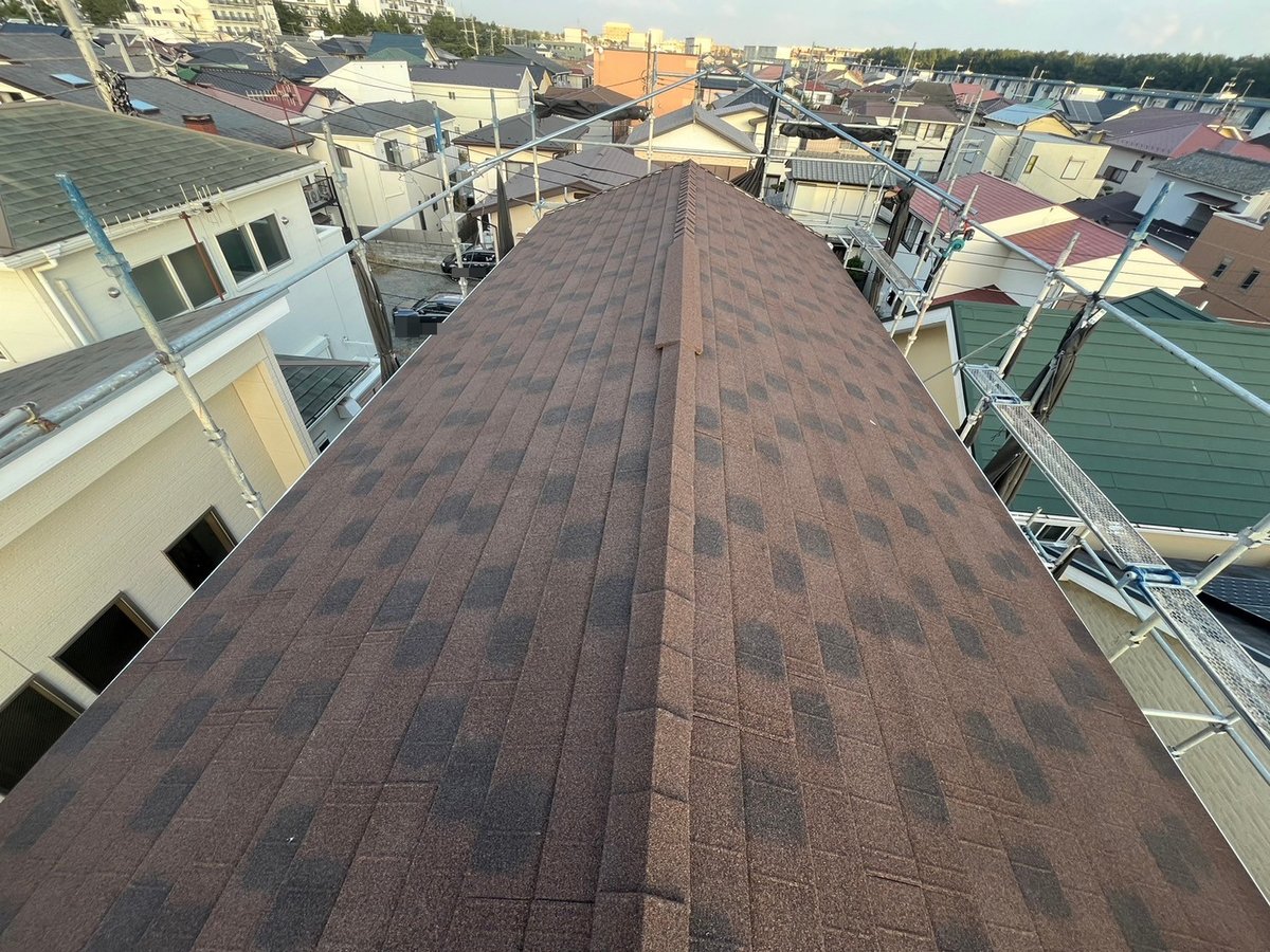 施工後　工事を終えた屋根です。