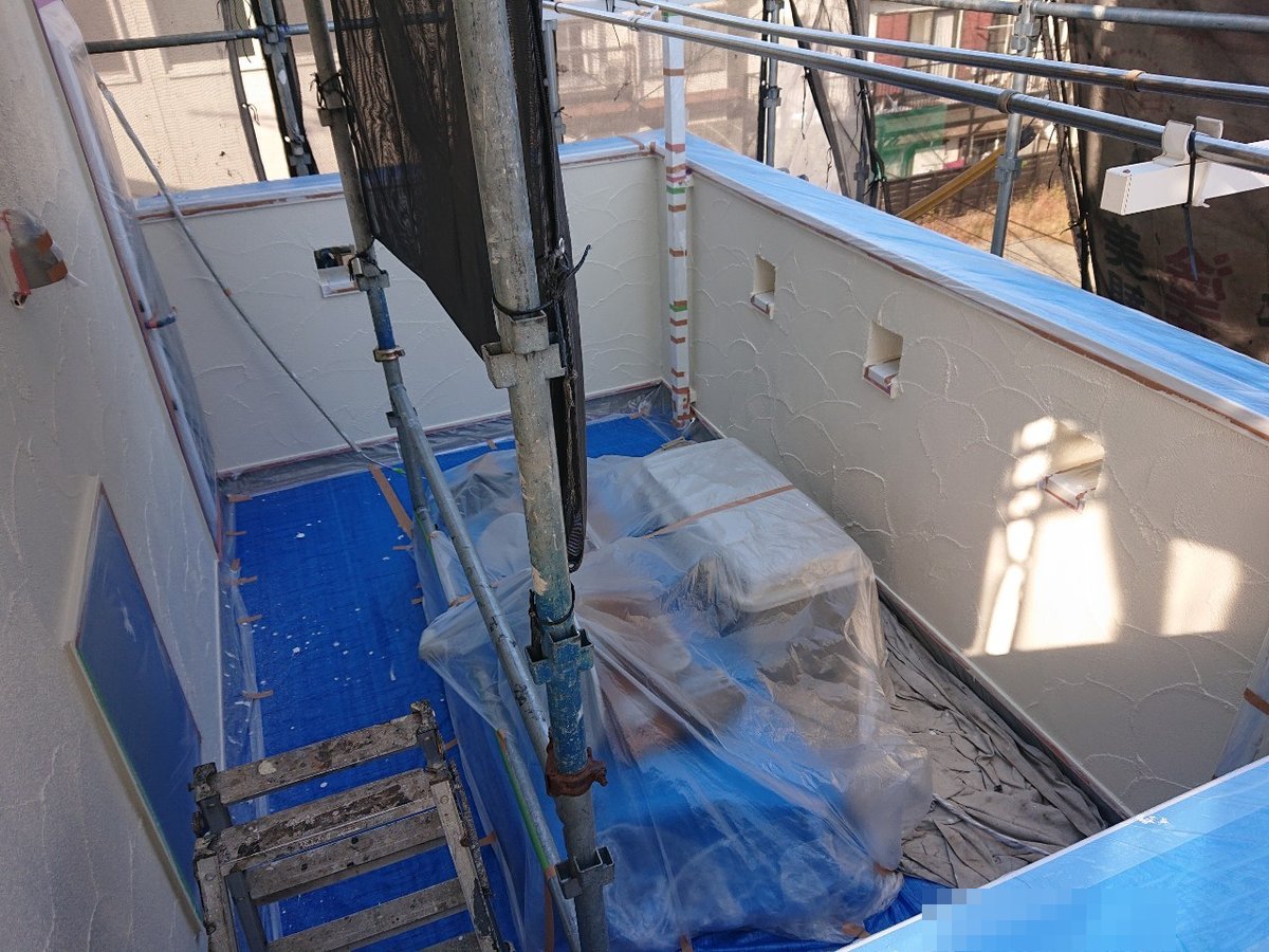 施工後　作業を終えたところです。