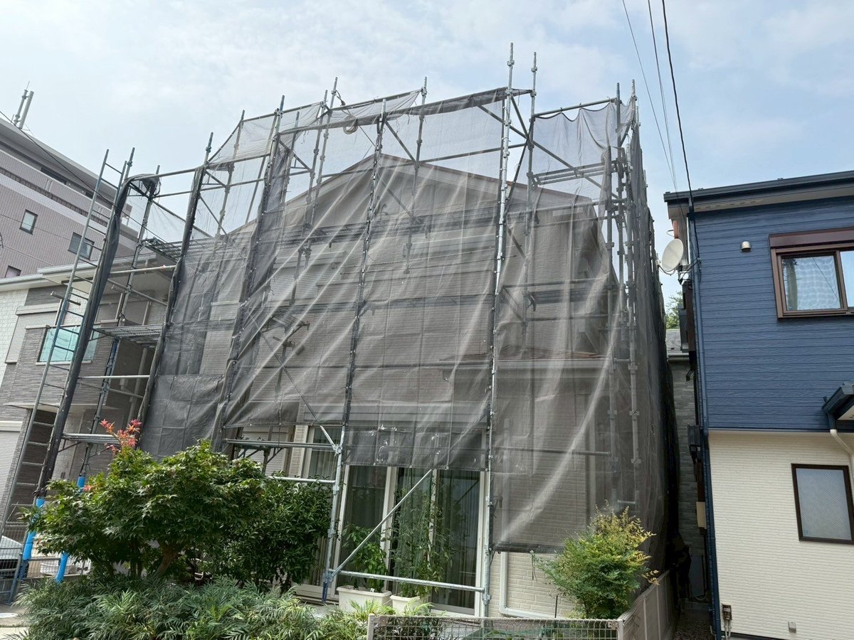 施工後　作業を終えたところです。
