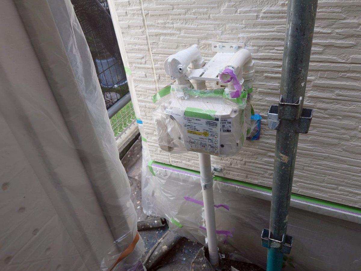 施工後　作業を終えたところです。