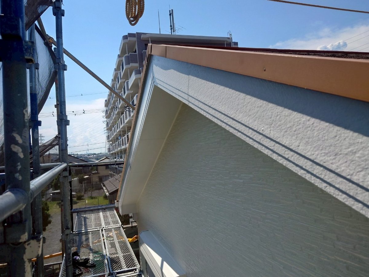 施工後　作業を終えたところです。