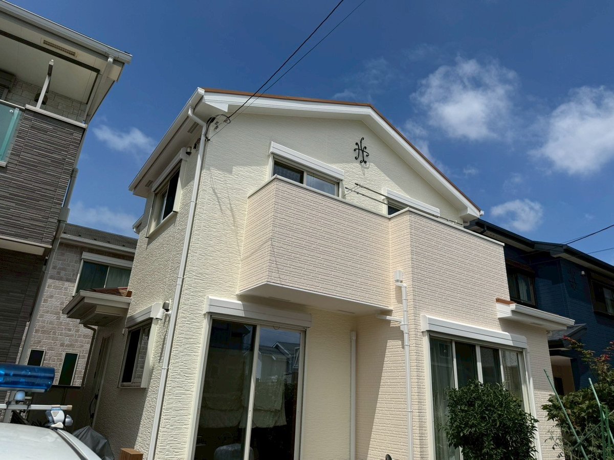 施工後　作業を終えたところです。