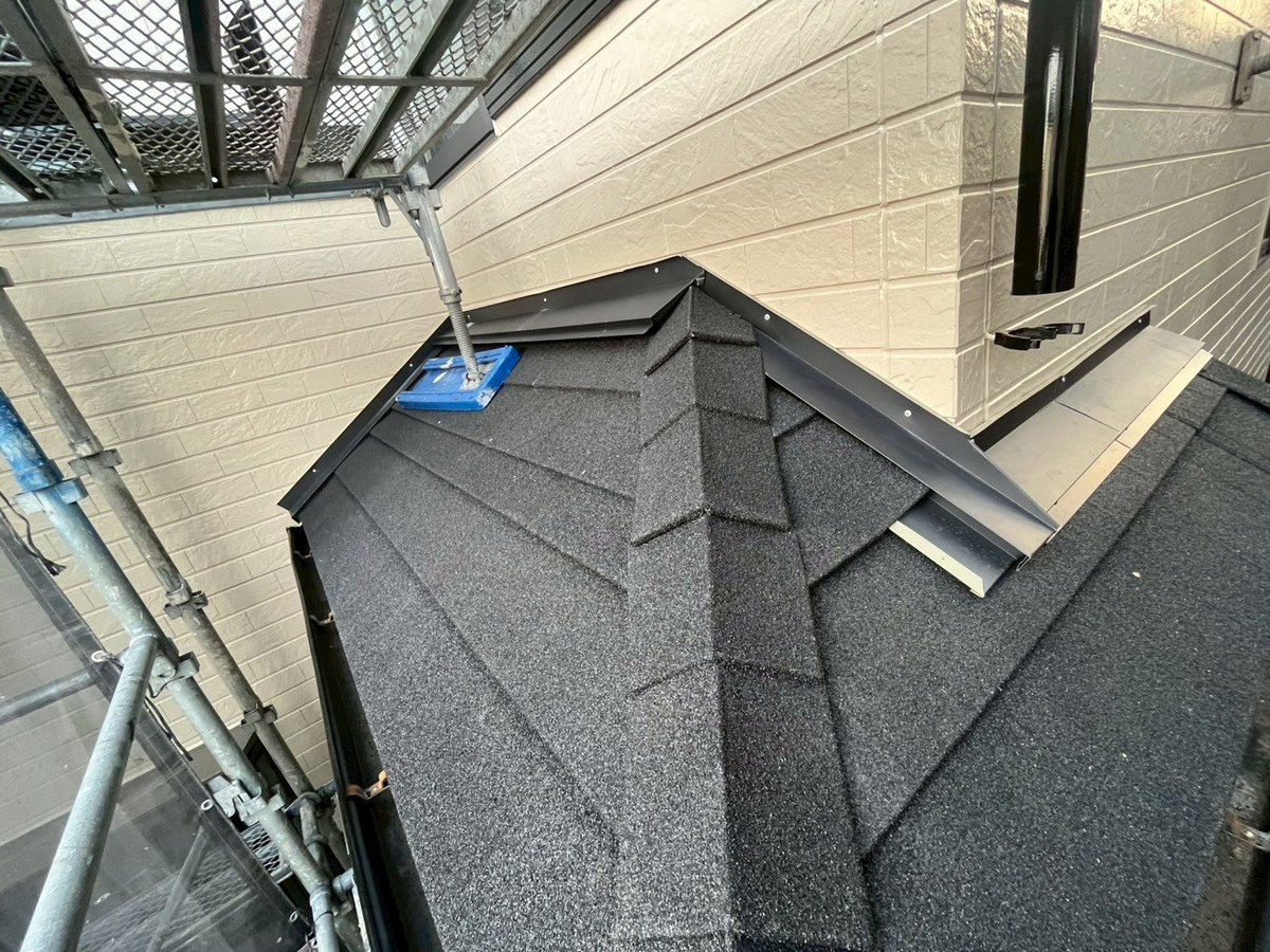 施工後　作業を終えたところです。